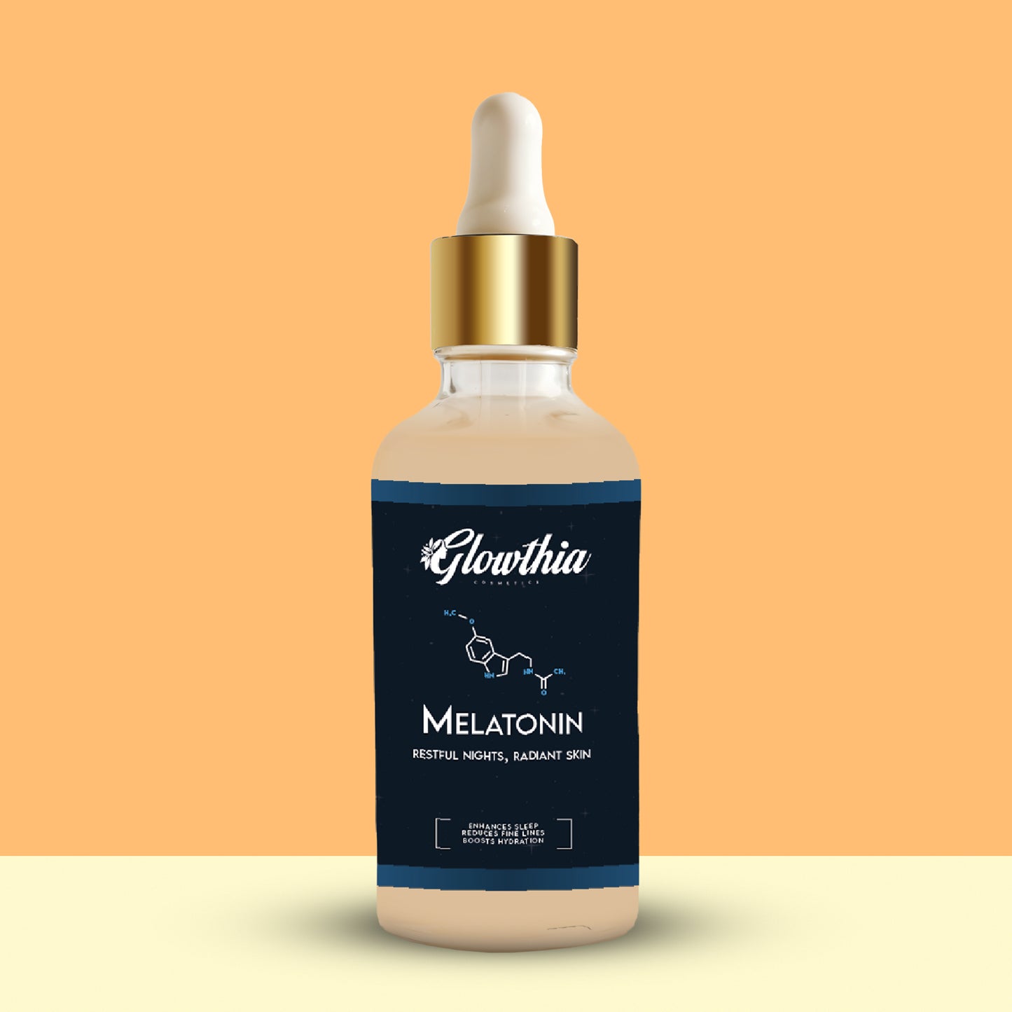 Glowthia Melatonin Night Serum – 30ml | Restful Nights, Radiant Skin | Hydrating & Anti-Aging with Niacinamide & Vitamin E