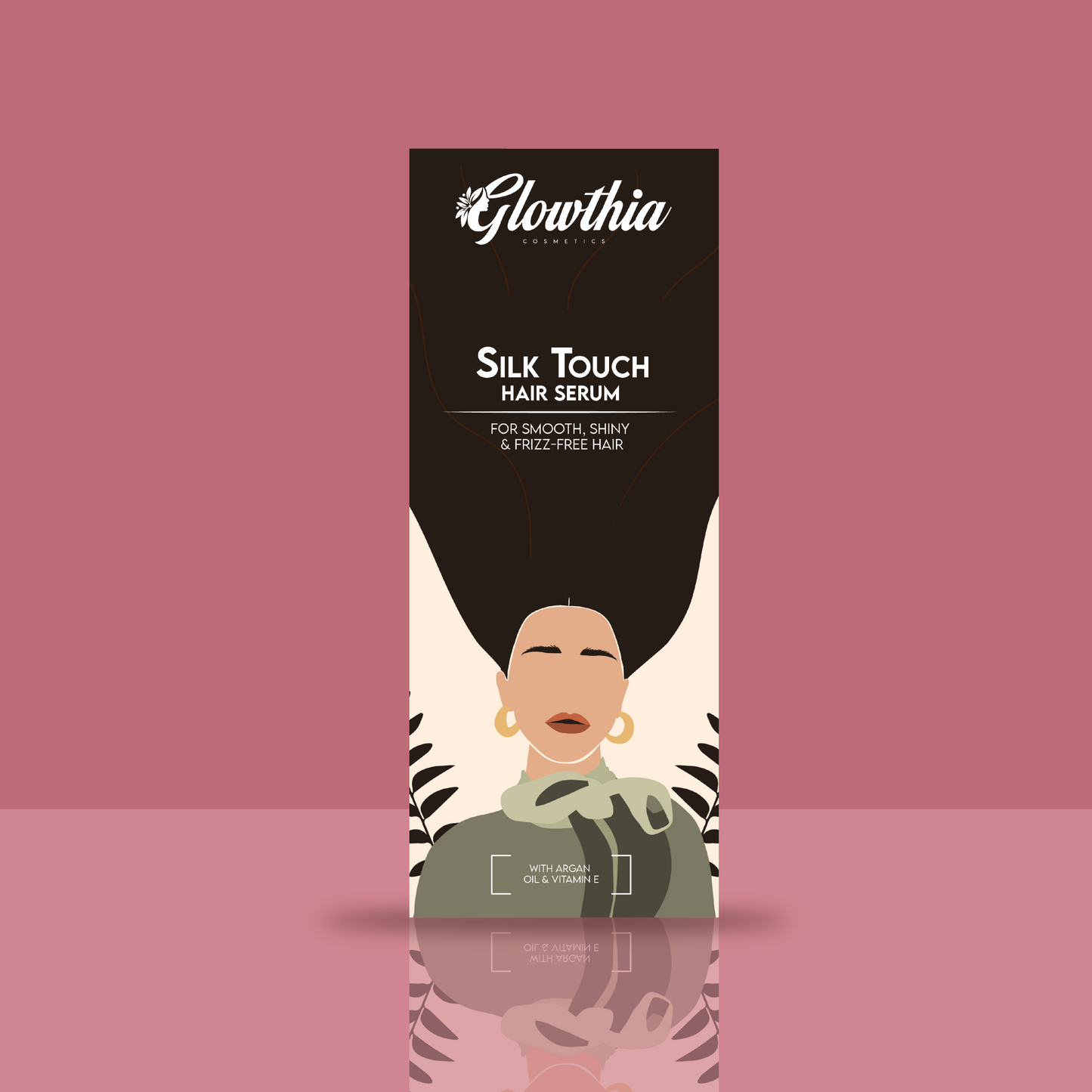 Glowthia Silk Touch Hair Serum – 50ml | Argan Oil & Vitamin E for Smooth, Shiny & Frizz-Free Hair