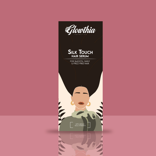 Glowthia Silk Touch Hair Serum – 50ml | Argan Oil & Vitamin E for Smooth, Shiny & Frizz-Free Hair