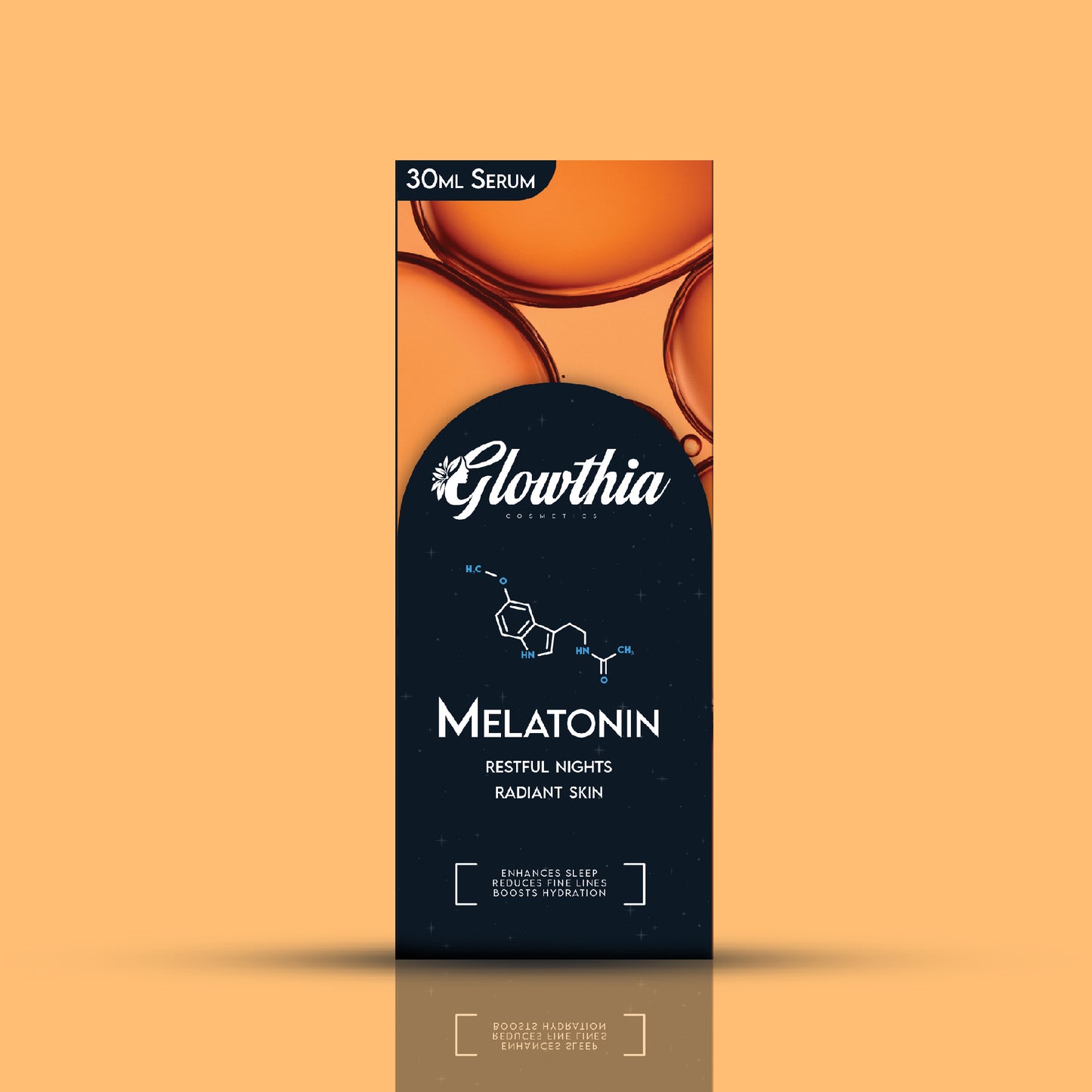 Glowthia Melatonin Night Serum – 30ml | Restful Nights, Radiant Skin | Hydrating & Anti-Aging with Niacinamide & Vitamin E